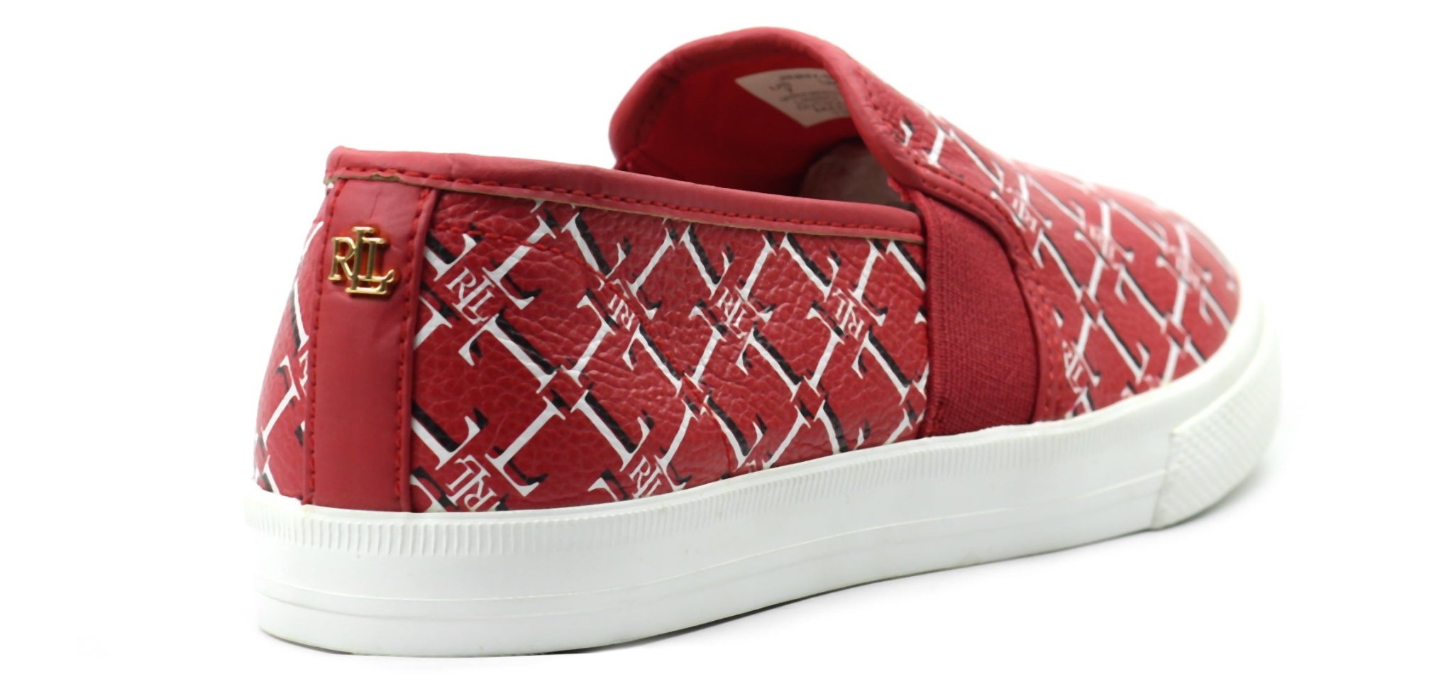 RALPH LAUREN Jinny Faux - Leather Trainer - Footcourt Egypt