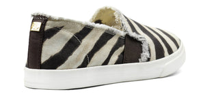 RALPH LAUREN Jinny Fray Faux - Leather Trainer - Footcourt Egypt
