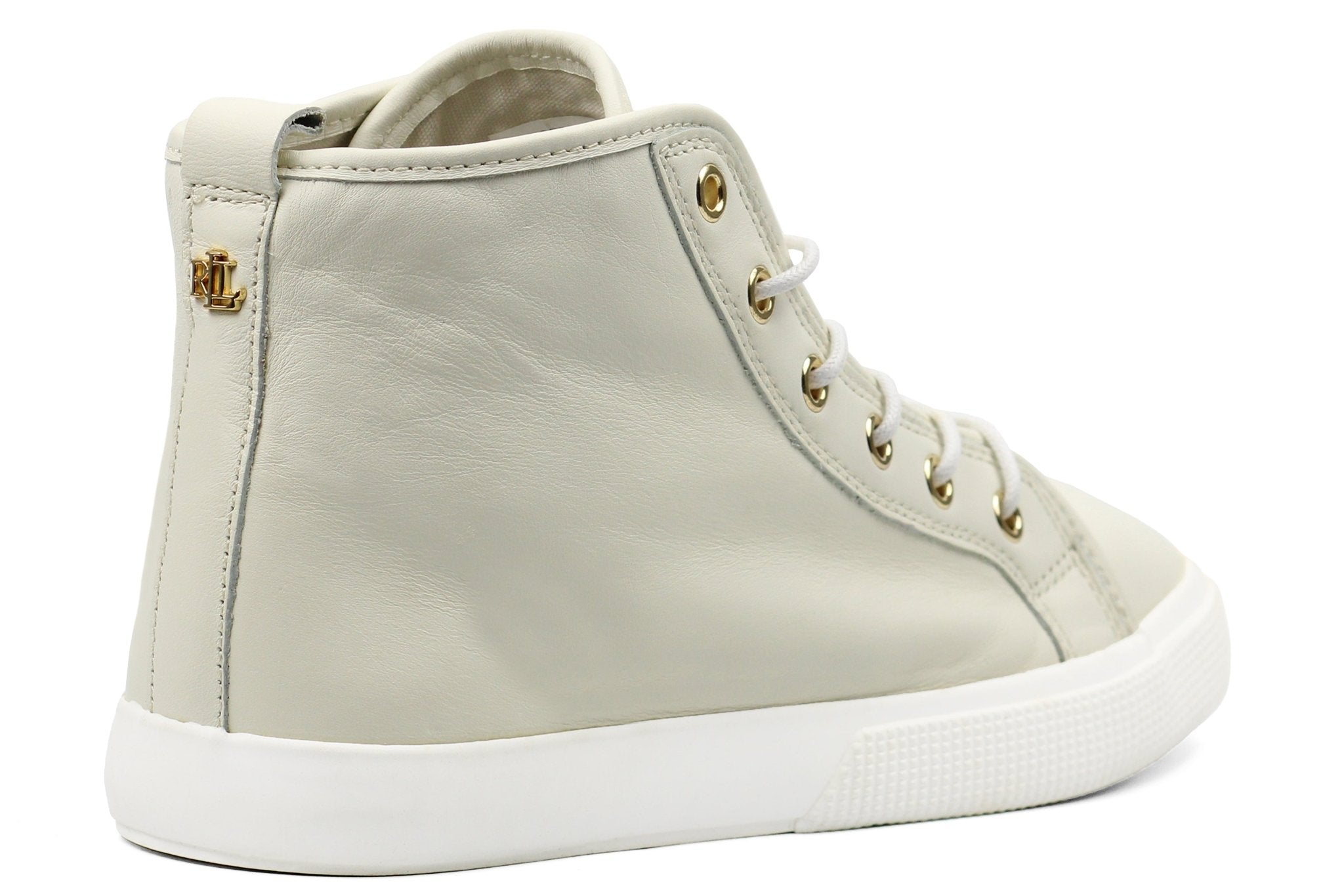 RALPH LAUREN Jinger Cream Leather High Top - Footcourt Egypt