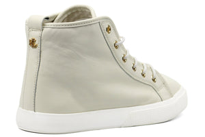 RALPH LAUREN Jinger Cream Leather High Top - Footcourt Egypt