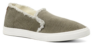 RALPH LAUREN Jinny Fray Faux - Leather Trainer - Footcourt Egypt