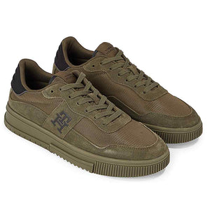 TOMMY HILFIGER Leather lace - up sneakers - Footcourt Egypt