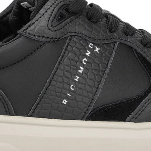 John Richmond Leather 20013CP Shoes BLK - Footcourt Egypt