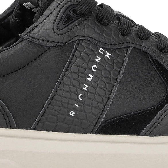 John Richmond Leather 20013CP Shoes BLK - Footcourt Egypt