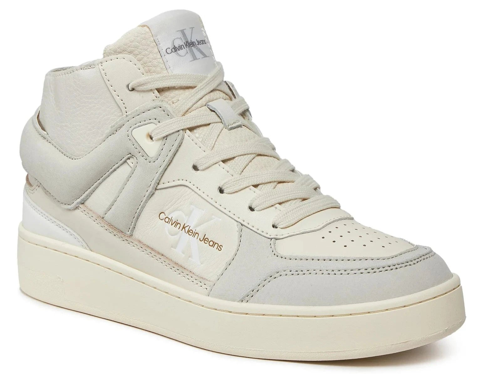 CALVIN KLEIN Basket Cupsole Mid Lth Ml Fad - Footcourt Egypt