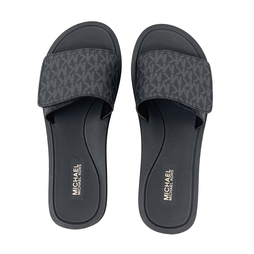 Michael Kors MK Signature Logo Print Wade Slide - Footcourt Egypt