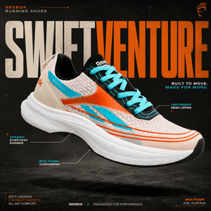 REEBOK SwiftVenture Running Shoes - Footcourt Egypt