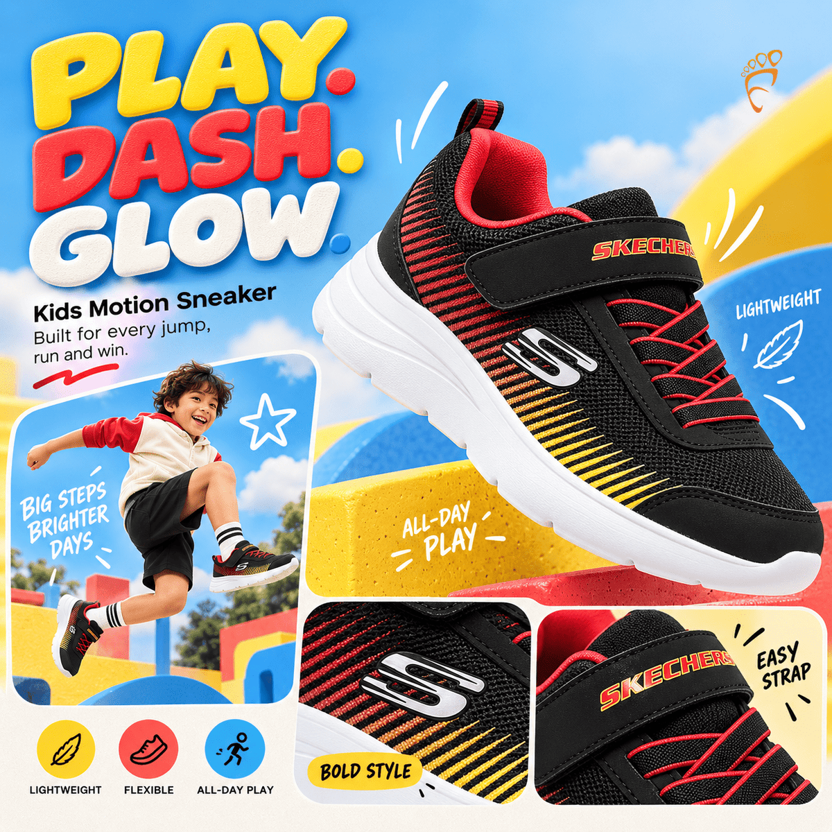 SKECHERS Kids' Microspec Gorza BKRD - Footcourt Egypt
