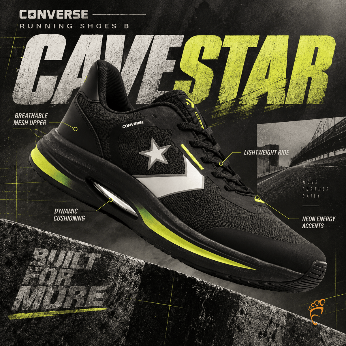 CONVERSE CAVESTAR Running Shoes B - Footcourt Egypt