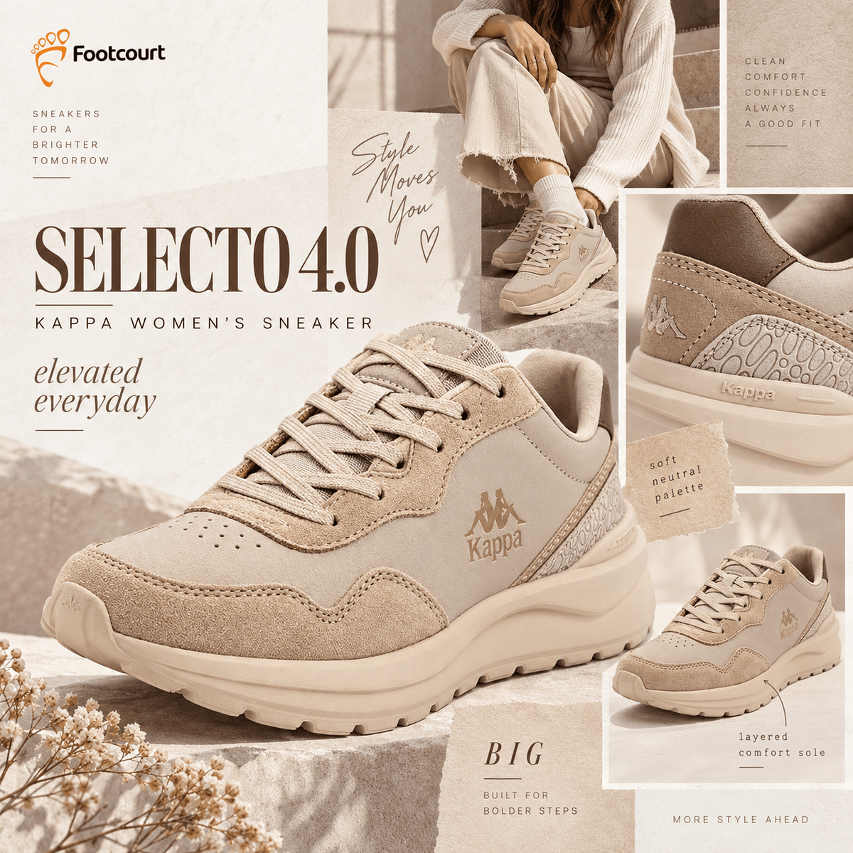 Kappa SELECTO 4.0 sneakers BIG - Footcourt Egypt