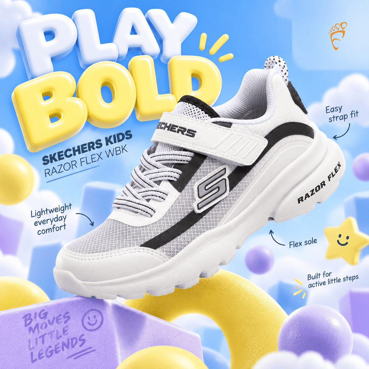 SKECHERS Razor Flex WBK - Footcourt Egypt