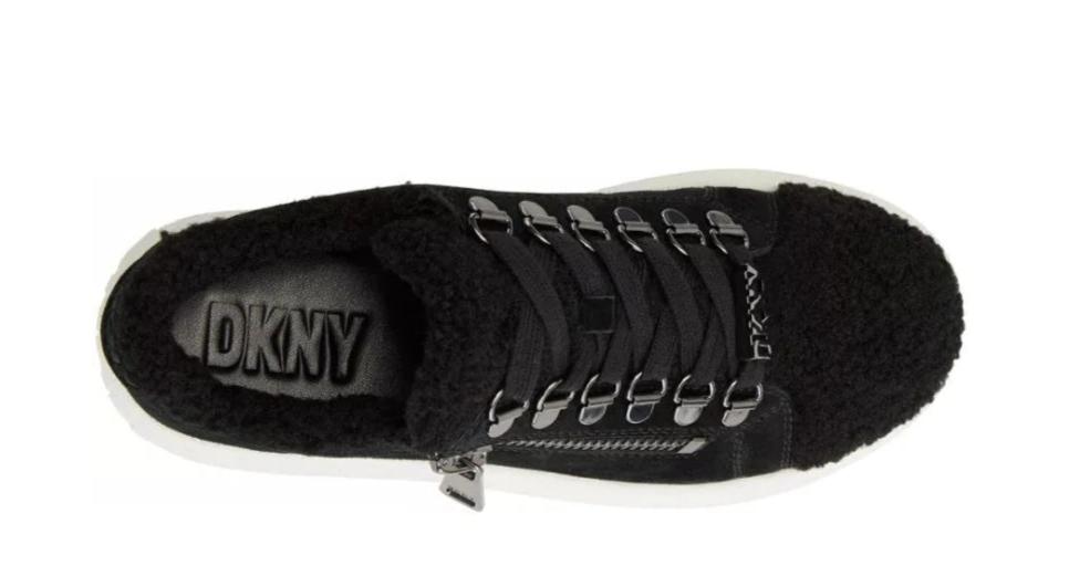 DKNY Matti fleece Lace Up Sneakers - Footcourt Egypt