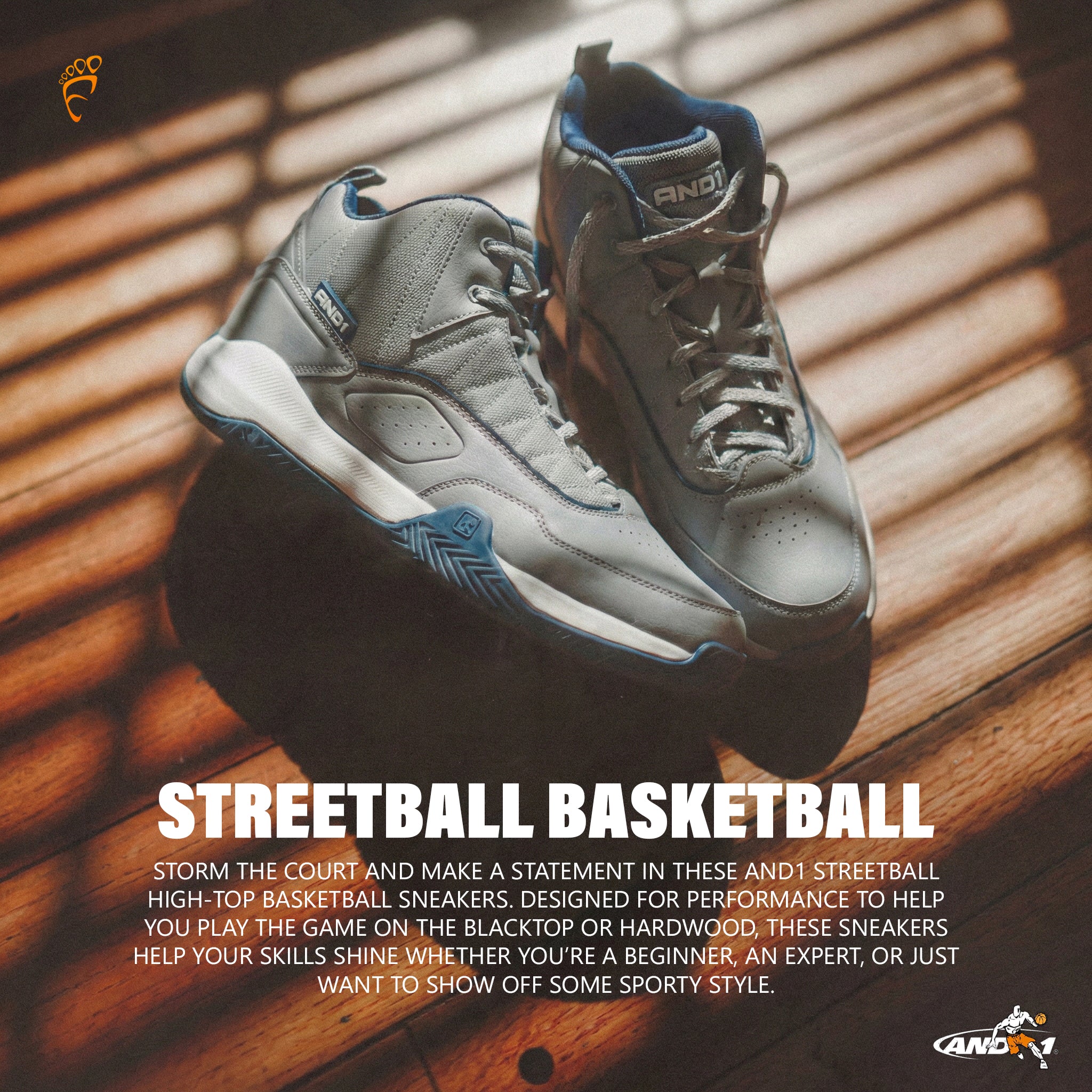 AND1 Men’s Streetball Basketball Shoes High - Top - Footcourt Egypt