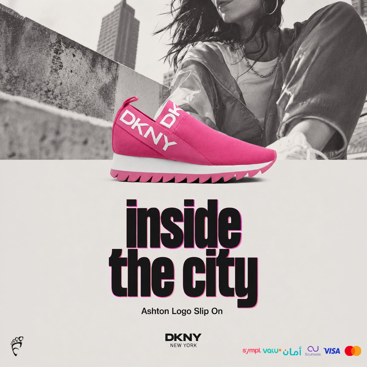 DKNY Ashton Logo Slip On - Footcourt Egypt