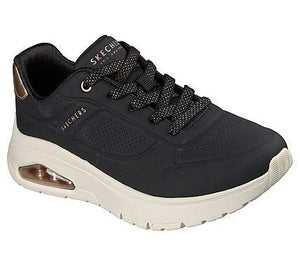 SKECHERS Uno Flex-Echo Air Women's Shoe-BLK - Footcourt Egypt