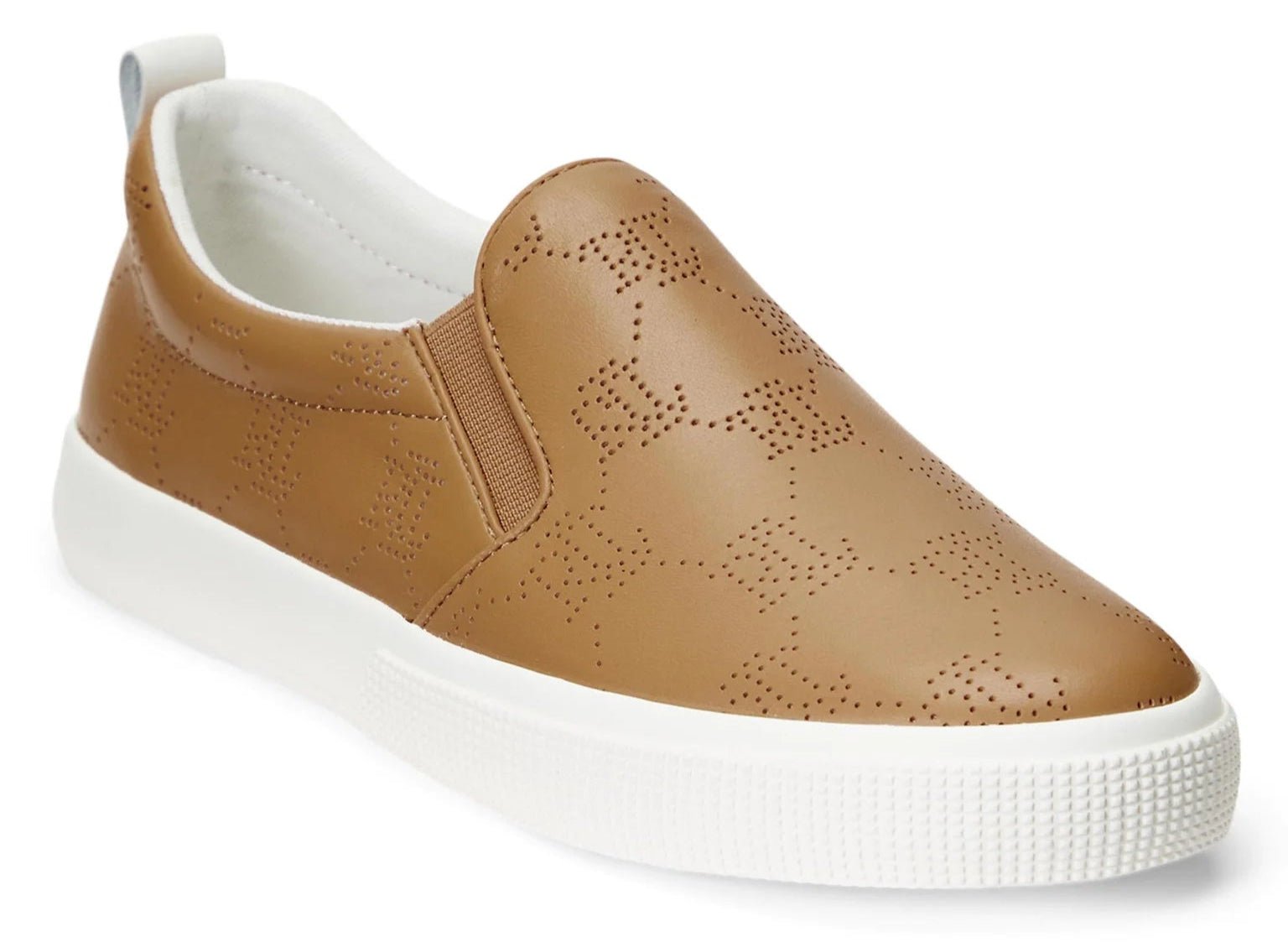 RALPH LAUREN Haddley Logo Leather Slip - On Trainer - Footcourt Egypt