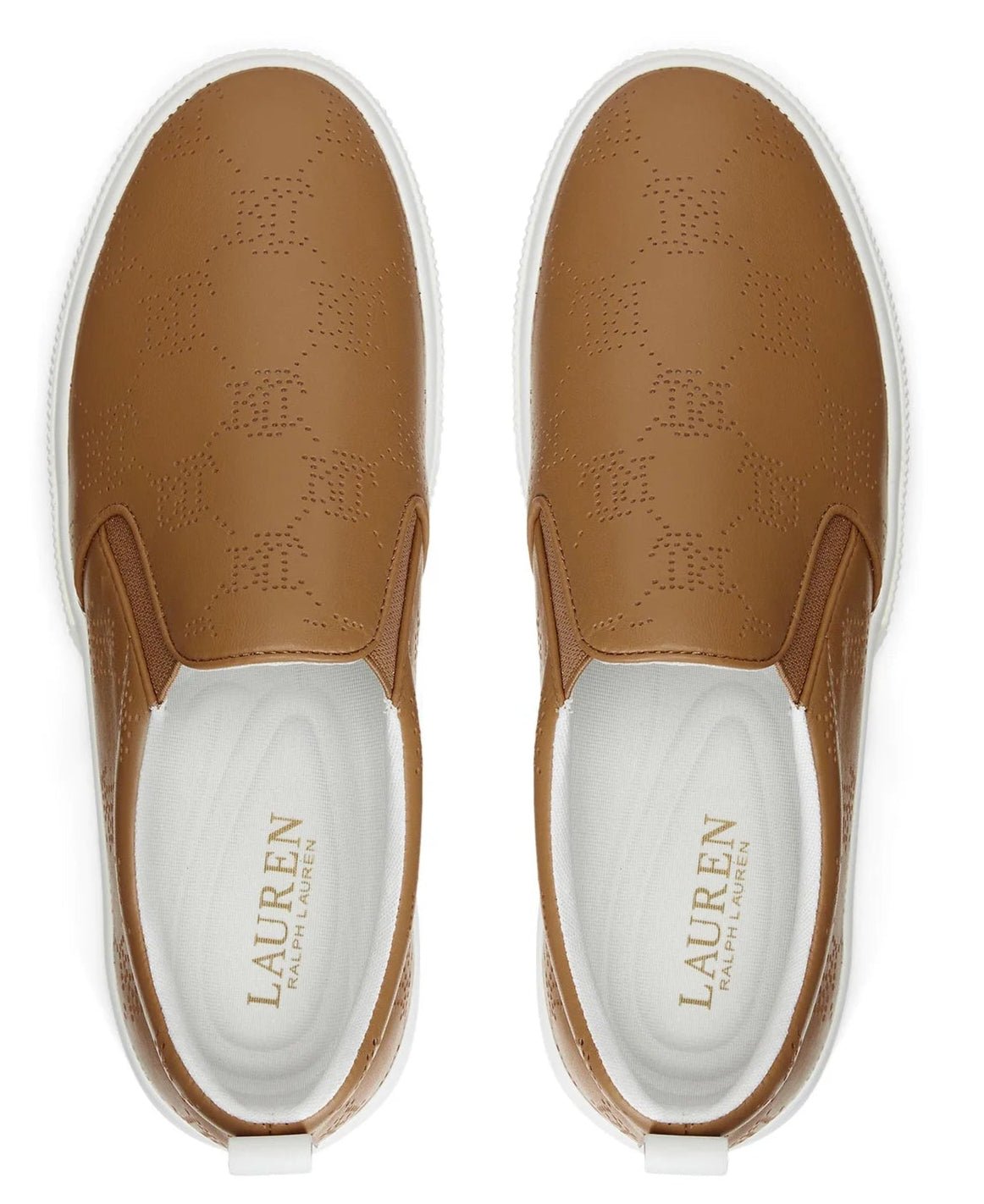 RALPH LAUREN Haddley Logo Leather Slip - On Trainer - Footcourt Egypt