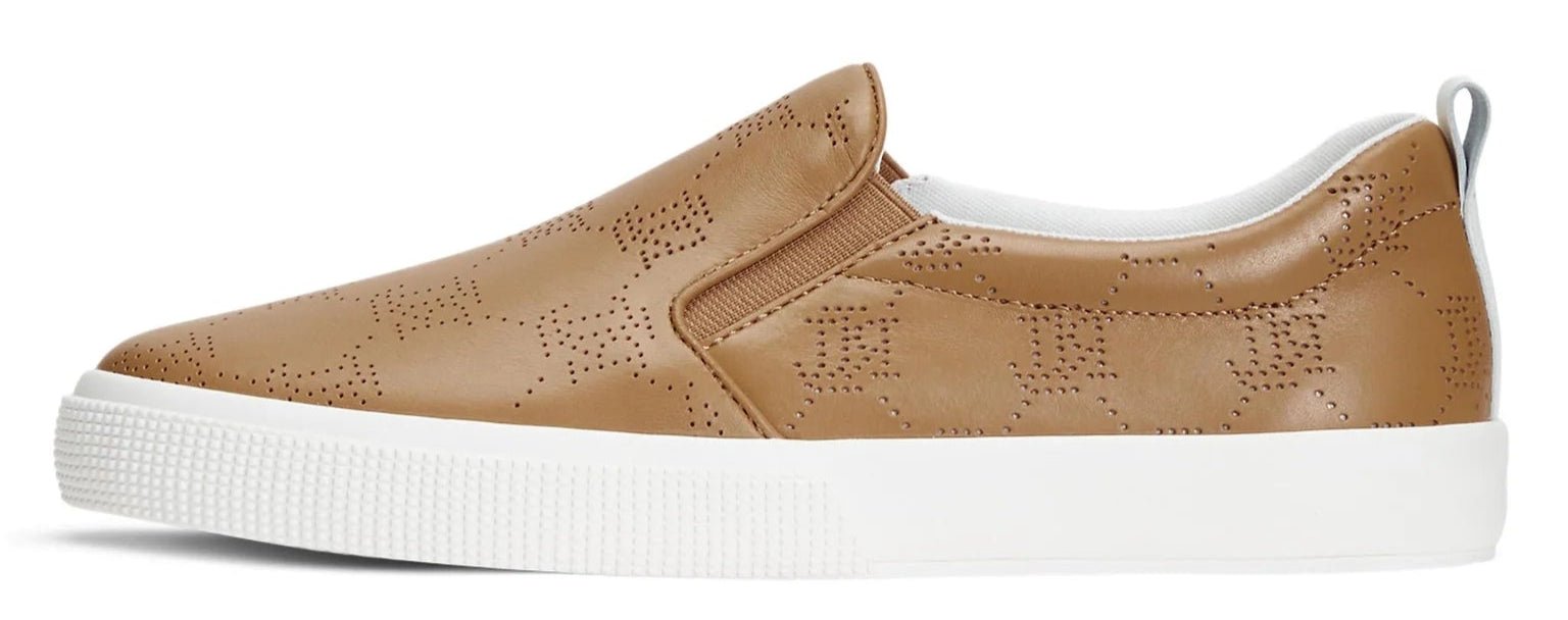 RALPH LAUREN Haddley Logo Leather Slip - On Trainer - Footcourt Egypt