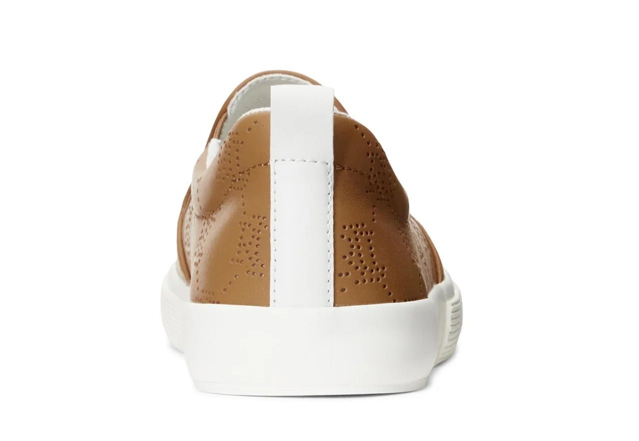 RALPH LAUREN Haddley Logo Leather Slip - On Trainer - Footcourt Egypt
