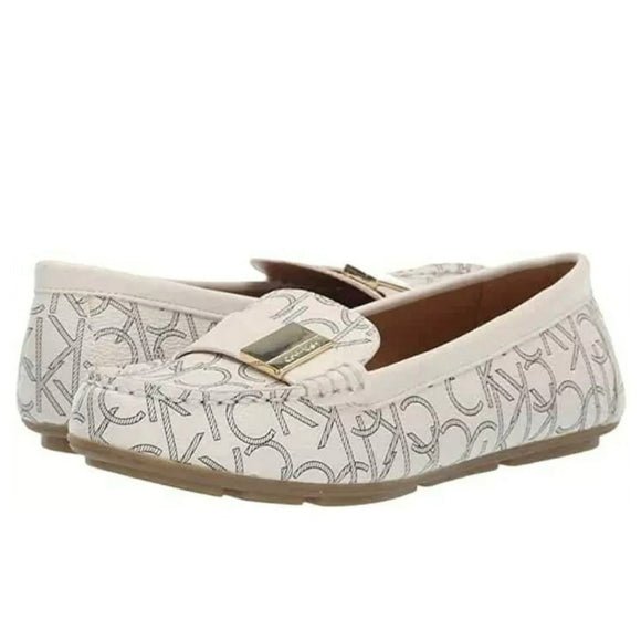 CALVIN KLEIN Cream Moccasins slip-on Loafers - Footcourt Egypt