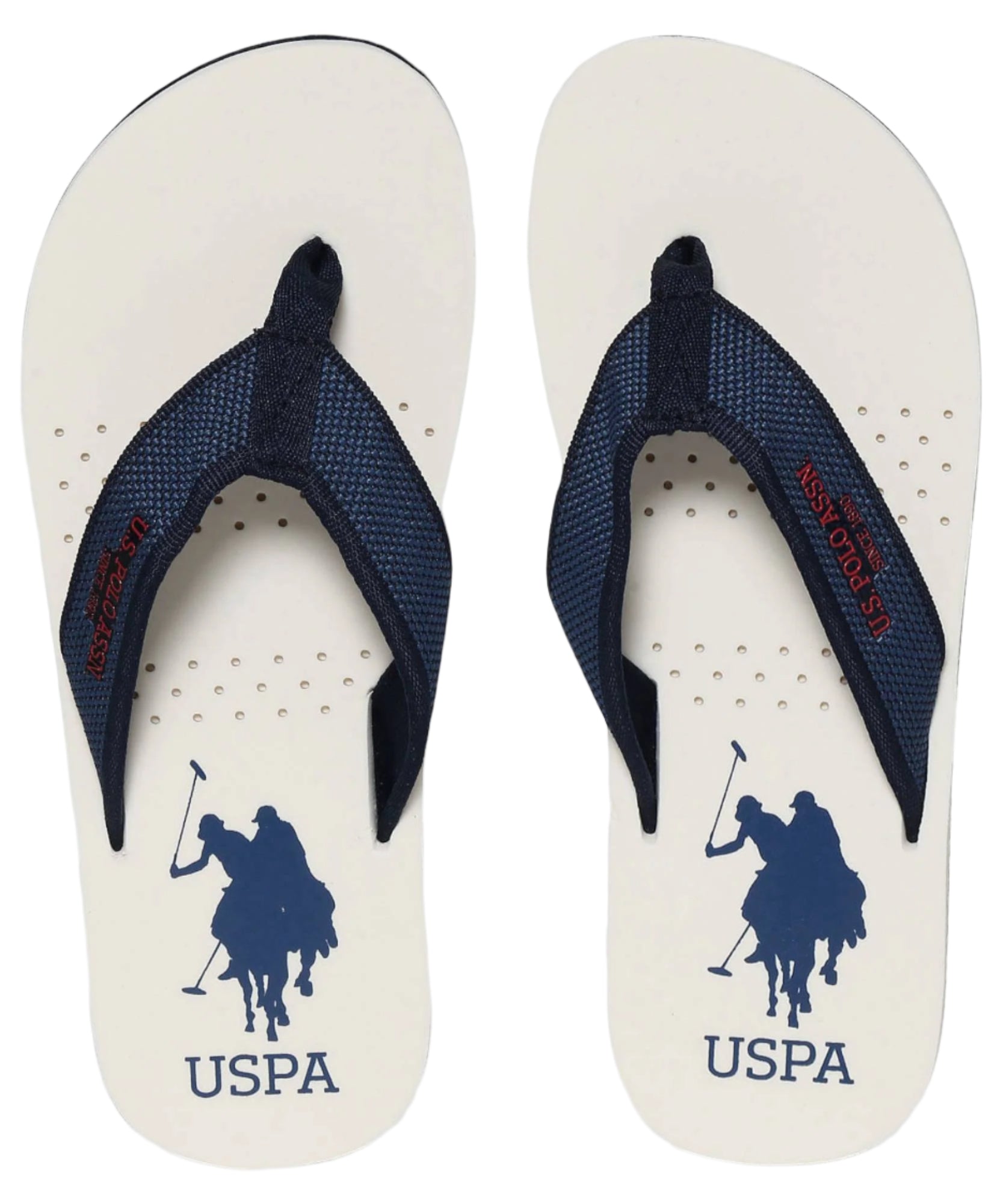 U.S. POLO ASSN. Logo Print Thong - Strap Flip - Flops - Footcourt Egypt