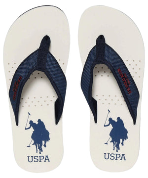 U.S. POLO ASSN. Logo Print Thong - Strap Flip - Flops - Footcourt Egypt
