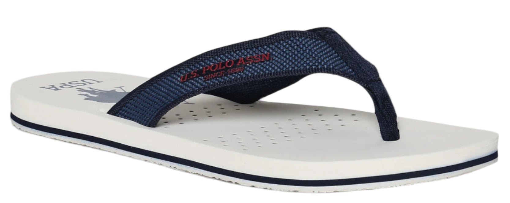 U.S. POLO ASSN. Logo Print Thong - Strap Flip - Flops - Footcourt Egypt