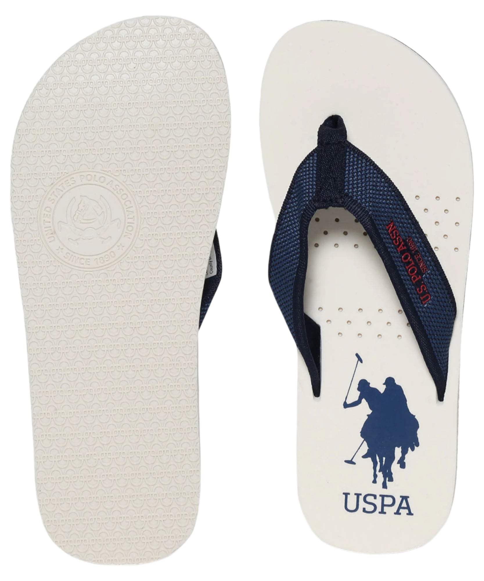 U.S. POLO ASSN. Logo Print Thong - Strap Flip - Flops - Footcourt Egypt