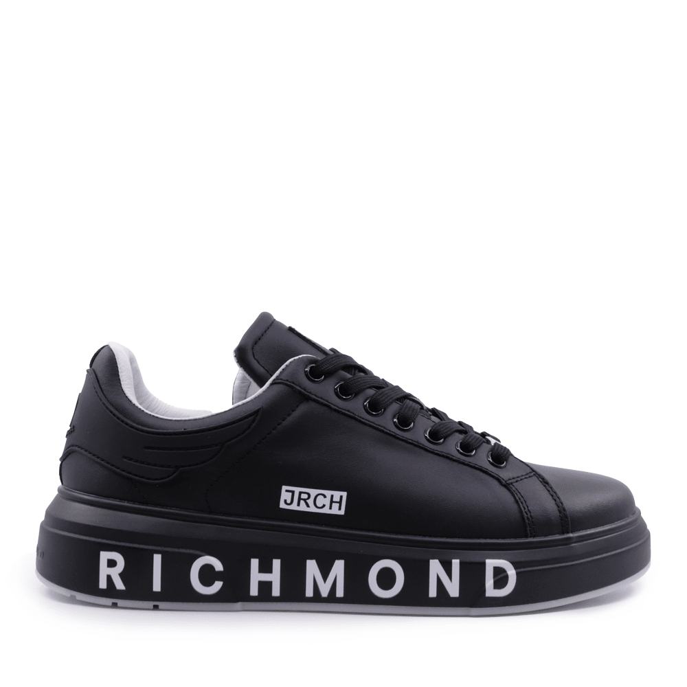 John Richmond 18037CP Women's Leather Sneakers BBK - Footcourt Egypt