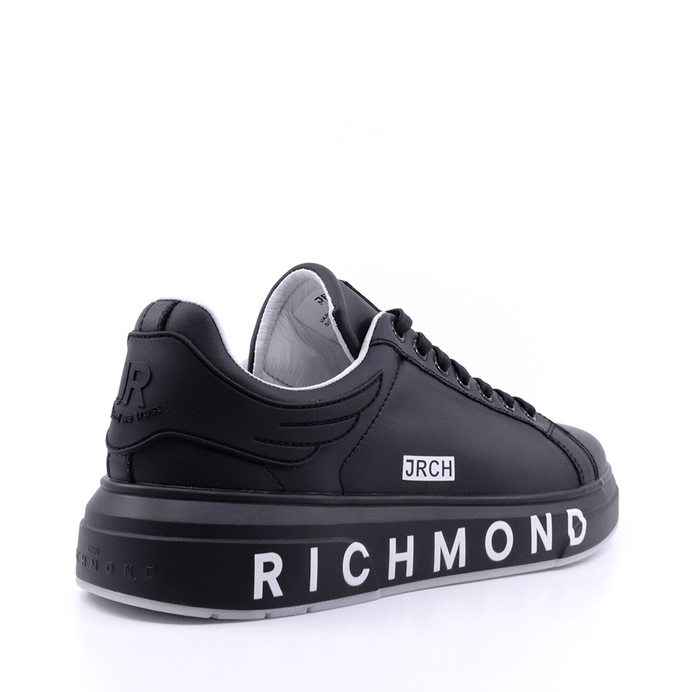 John Richmond 18037CP Women's Leather Sneakers BBK - Footcourt Egypt