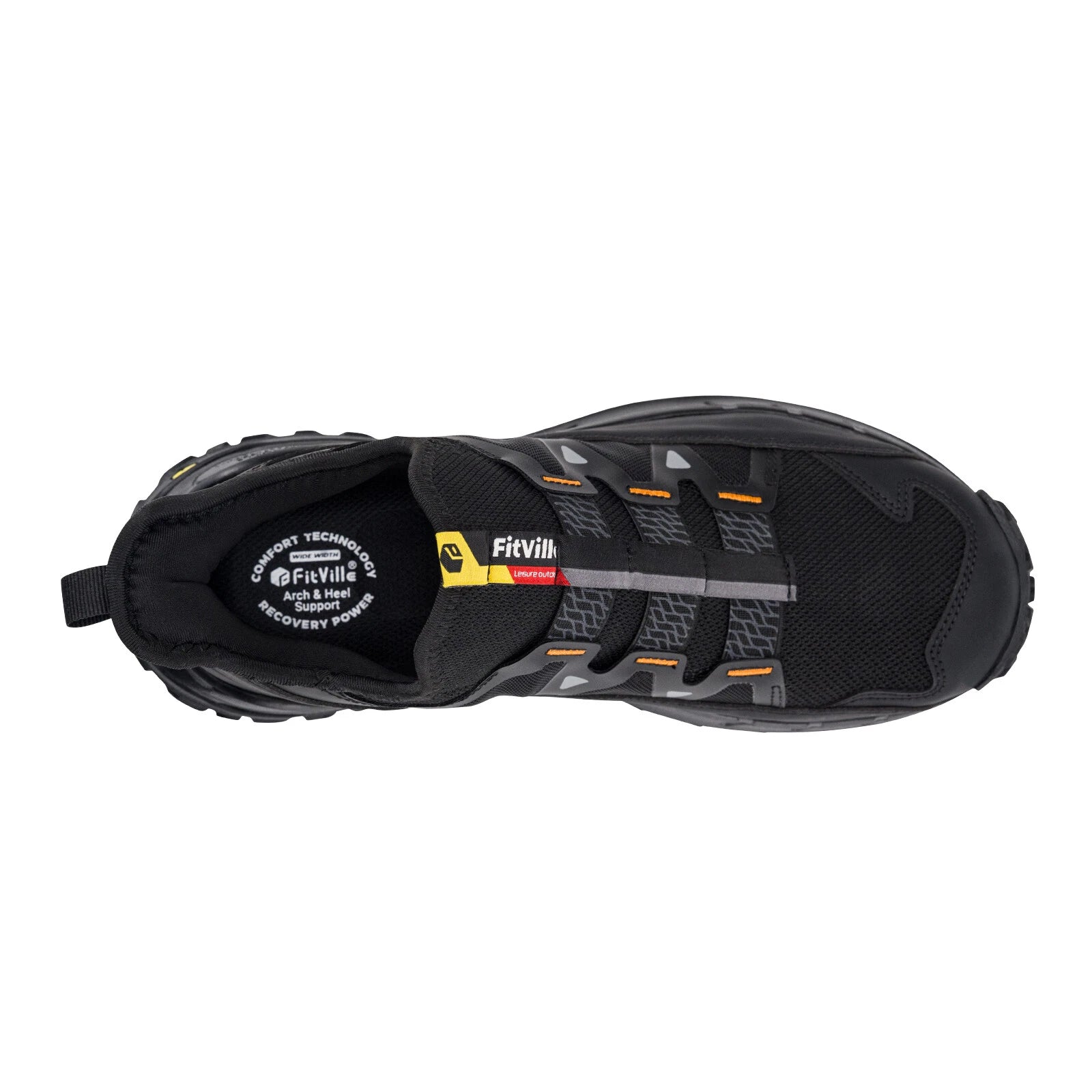 FITVILLE Mens Extra Wide Walking Trainers Slip On B - Footcourt Egypt