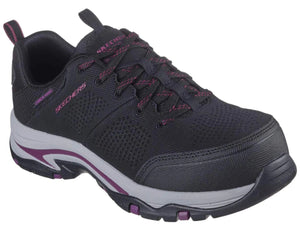 SKECHERS Women's 108166 Trego - Astallet Black Safety Toe Metal Free - Footcourt Egypt