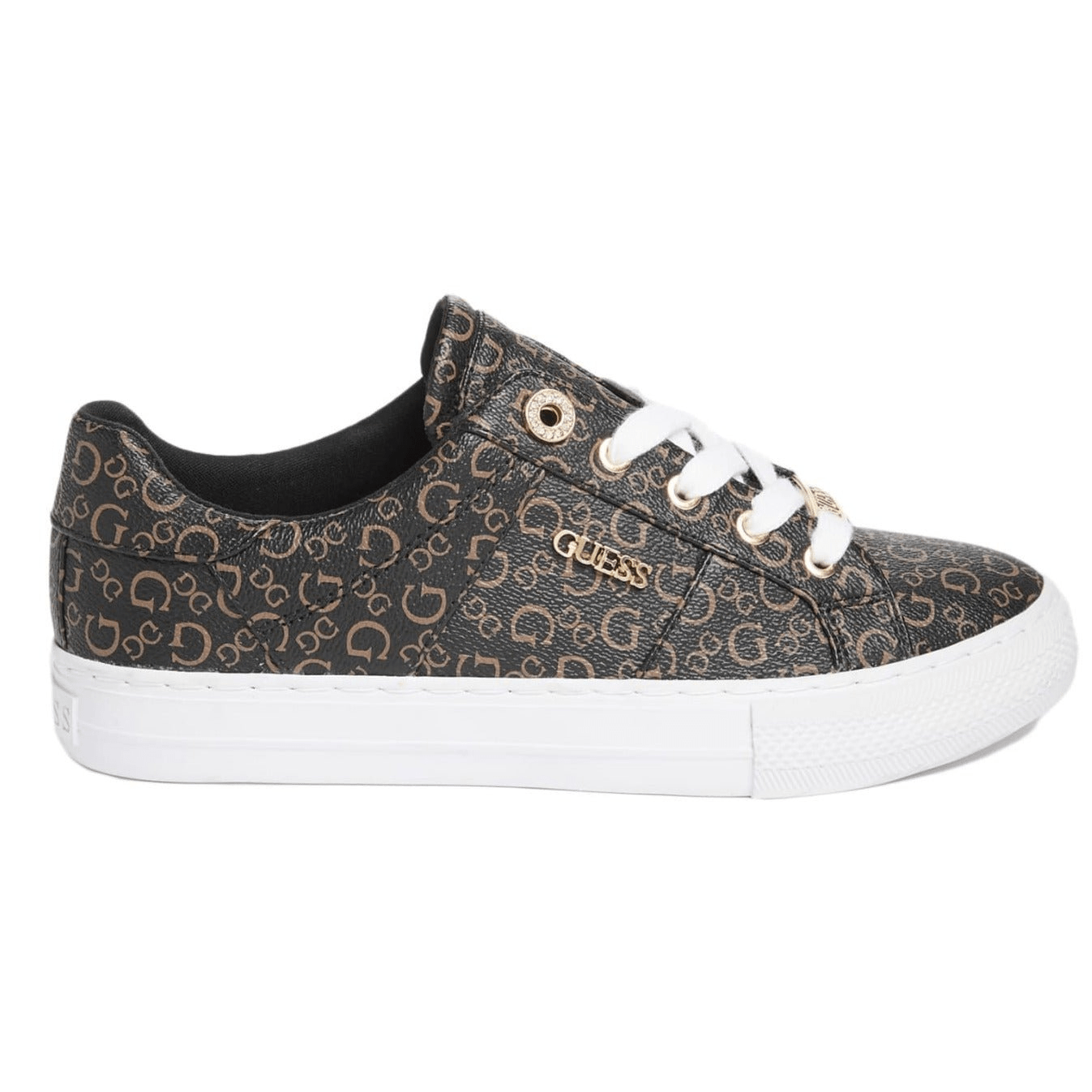 Look At Faux Leather Low - Top Sneakers - Footcourt Egypt