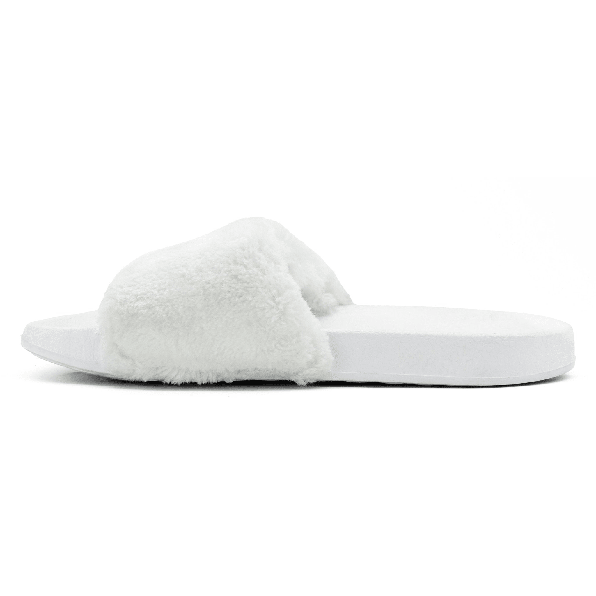 SKECHERS Womens' Furry Slippers Open Toe Indoor Outdoor House Casual Flat Slides - Footcourt Egypt