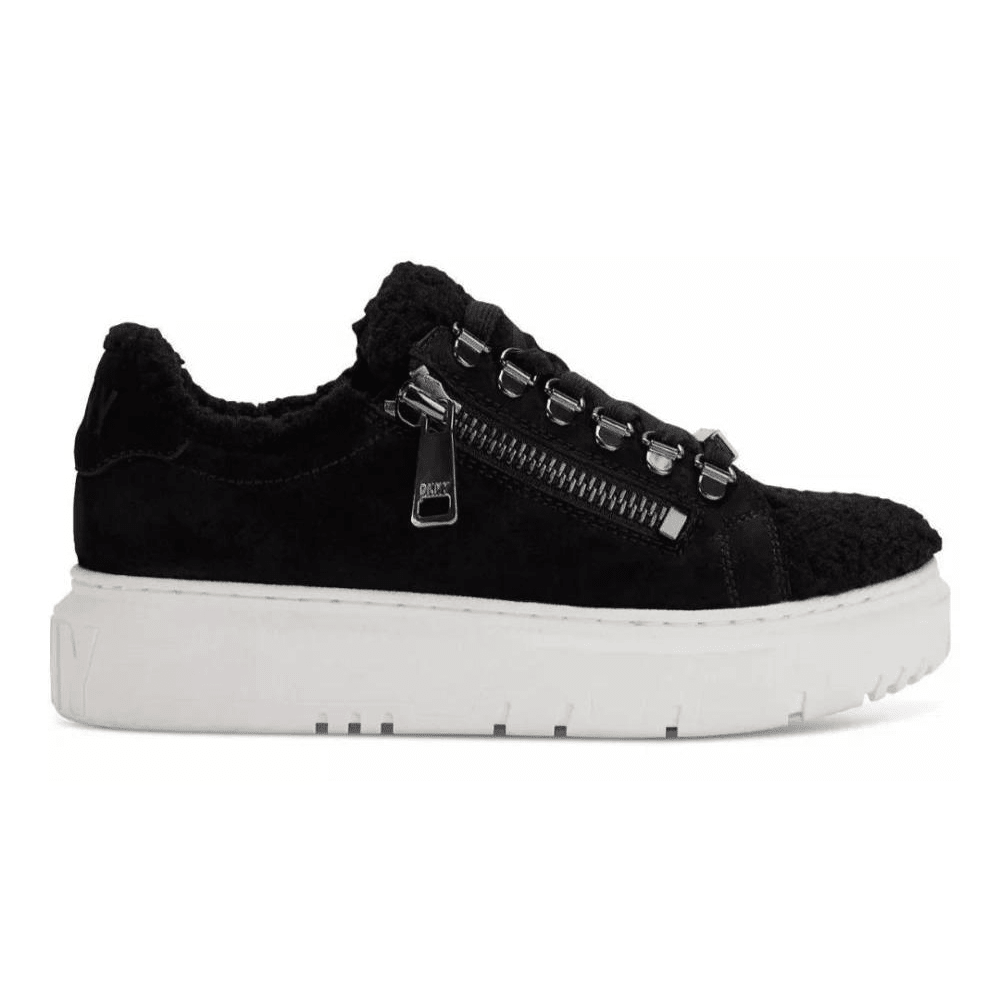 DKNY Matti fleece Lace Up Sneakers - Footcourt Egypt