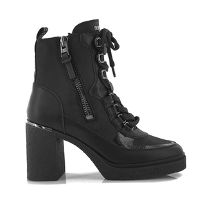 DKNY Womens Toia Leather Zipper Combat & Lace - Up Boots - Footcourt Egypt