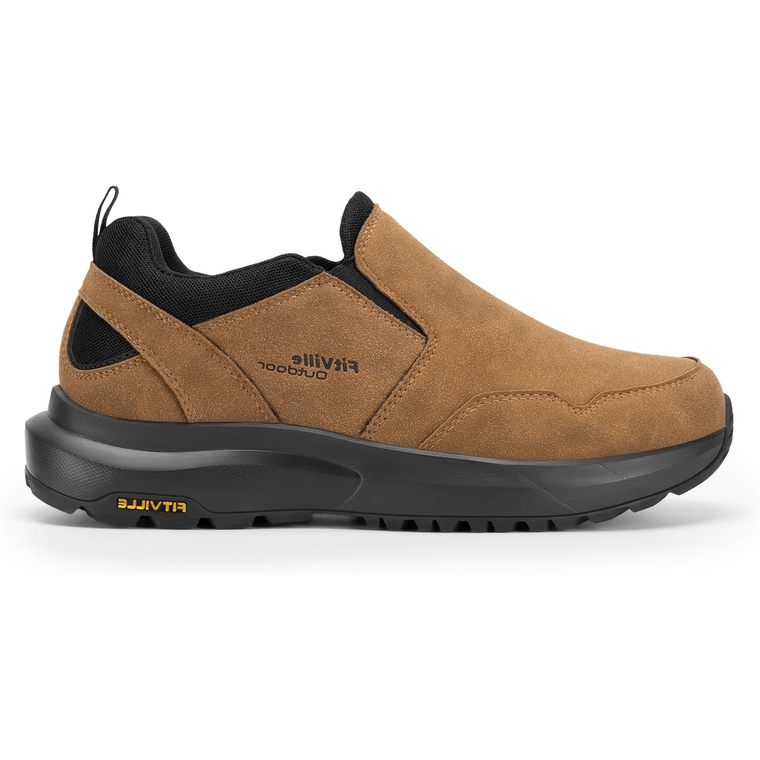 FITVILLE Men's Laceless Shoes Wide Feet Walking - Footcourt Egypt
