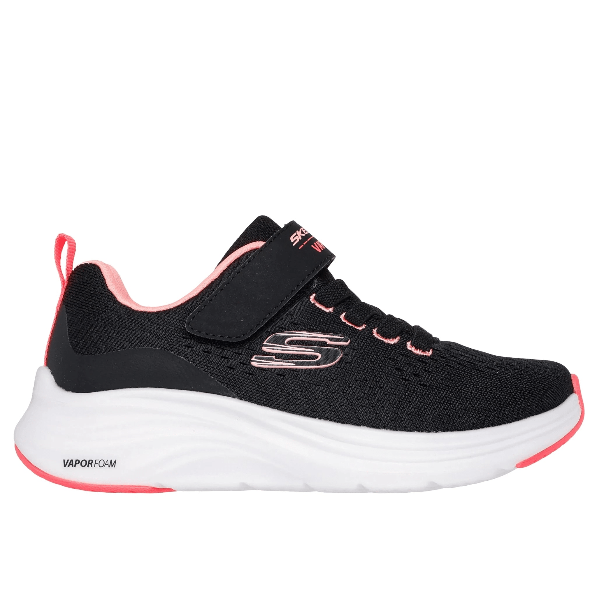 SKECHERS Velcro fiber foam athletic shoe BKPK - Footcourt Egypt