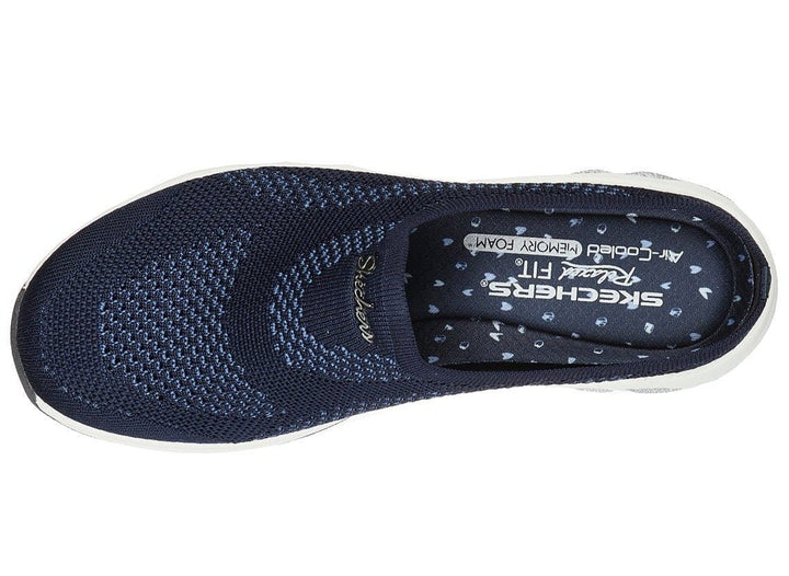 Skechers Women's Breathe-Easy Simple Pleasure Stretch Collar Scooped Knit Bungee Slip On - Footcourt Egypt