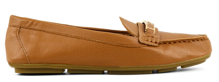 Calvin Klein Cognac Leta Pebbled Leather Loafers - Footcourt Egypt