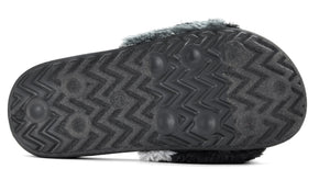 Womens' Furry Slippers Open Toe Indoor Outdoor House Casual Flat Slides - Footcourt Egypt