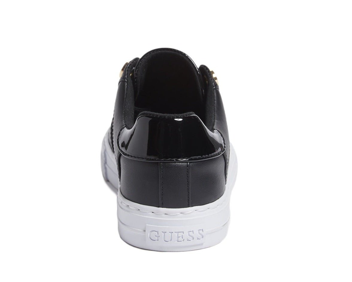 Look At Faux Leather Low-Top Sneakers - Footcourt Egypt