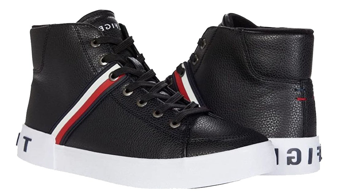 Men's Logo High-top Sneakers In Black - Footcourt Egypt