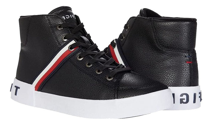 Men's Logo High-top Sneakers In Black - Footcourt Egypt