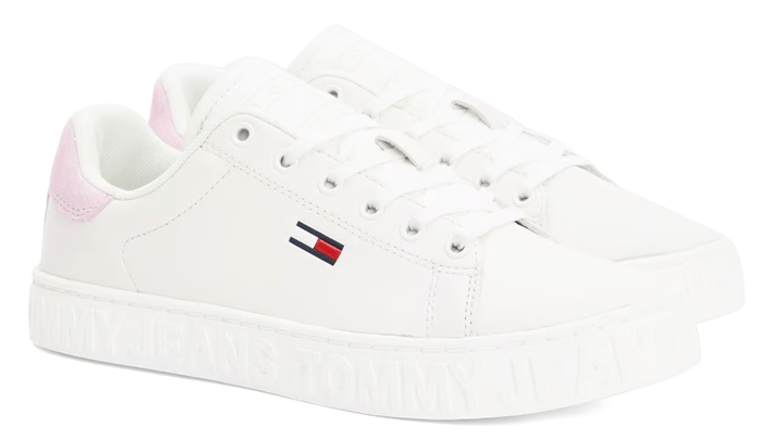 LOGO MIDSOLE LEATHER LOW TOP TRAINERS - Footcourt Egypt