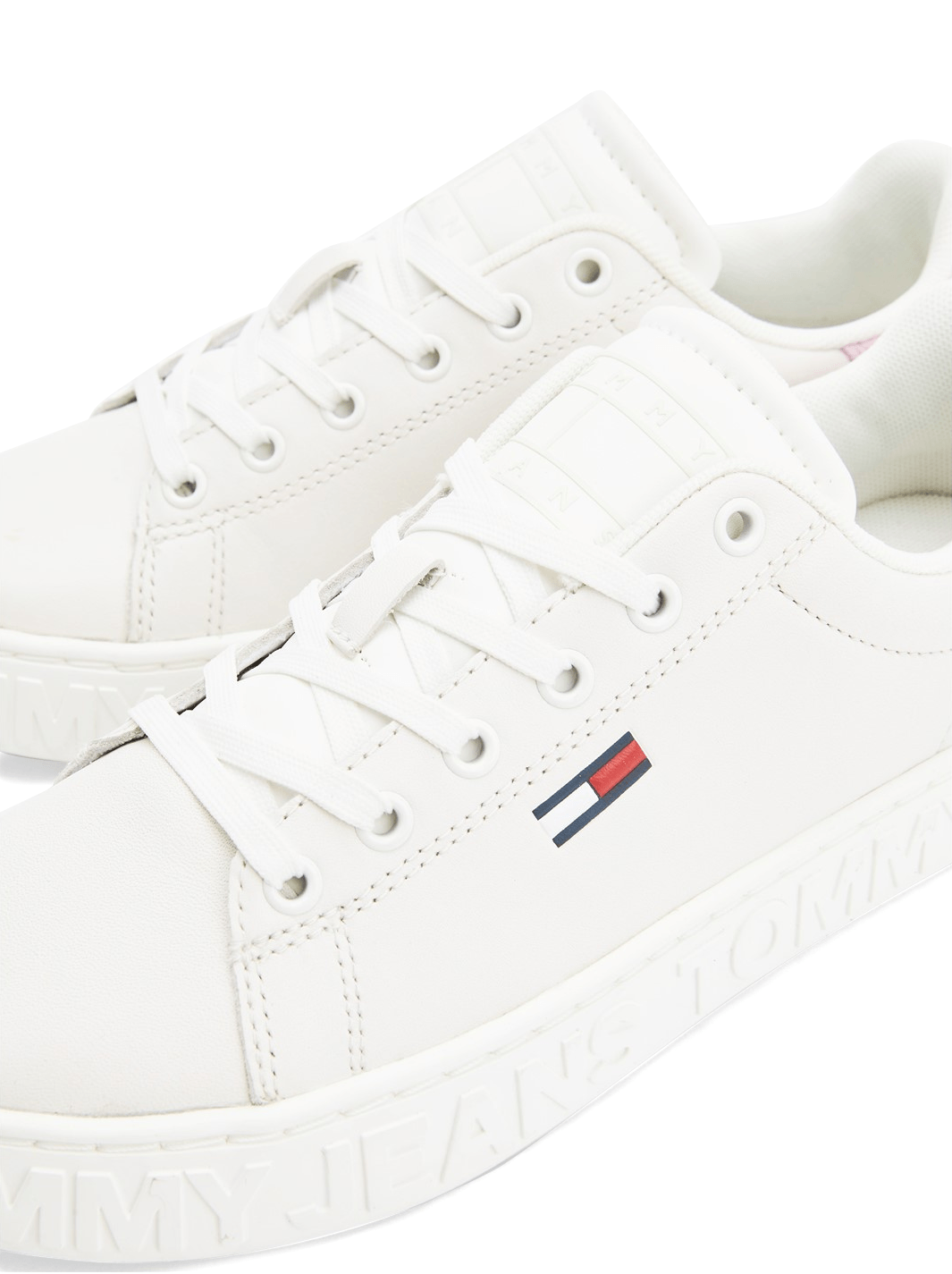 LOGO MIDSOLE LEATHER LOW TOP TRAINERS - Footcourt Egypt