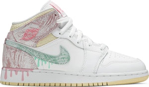 Air Jordan 1 Mid SE GS Paint Drip - Nike