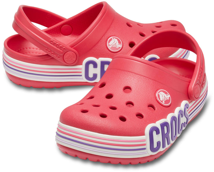 Crocband Logo Stripe Prep Blue Kids Clog - Footcourt Egypt