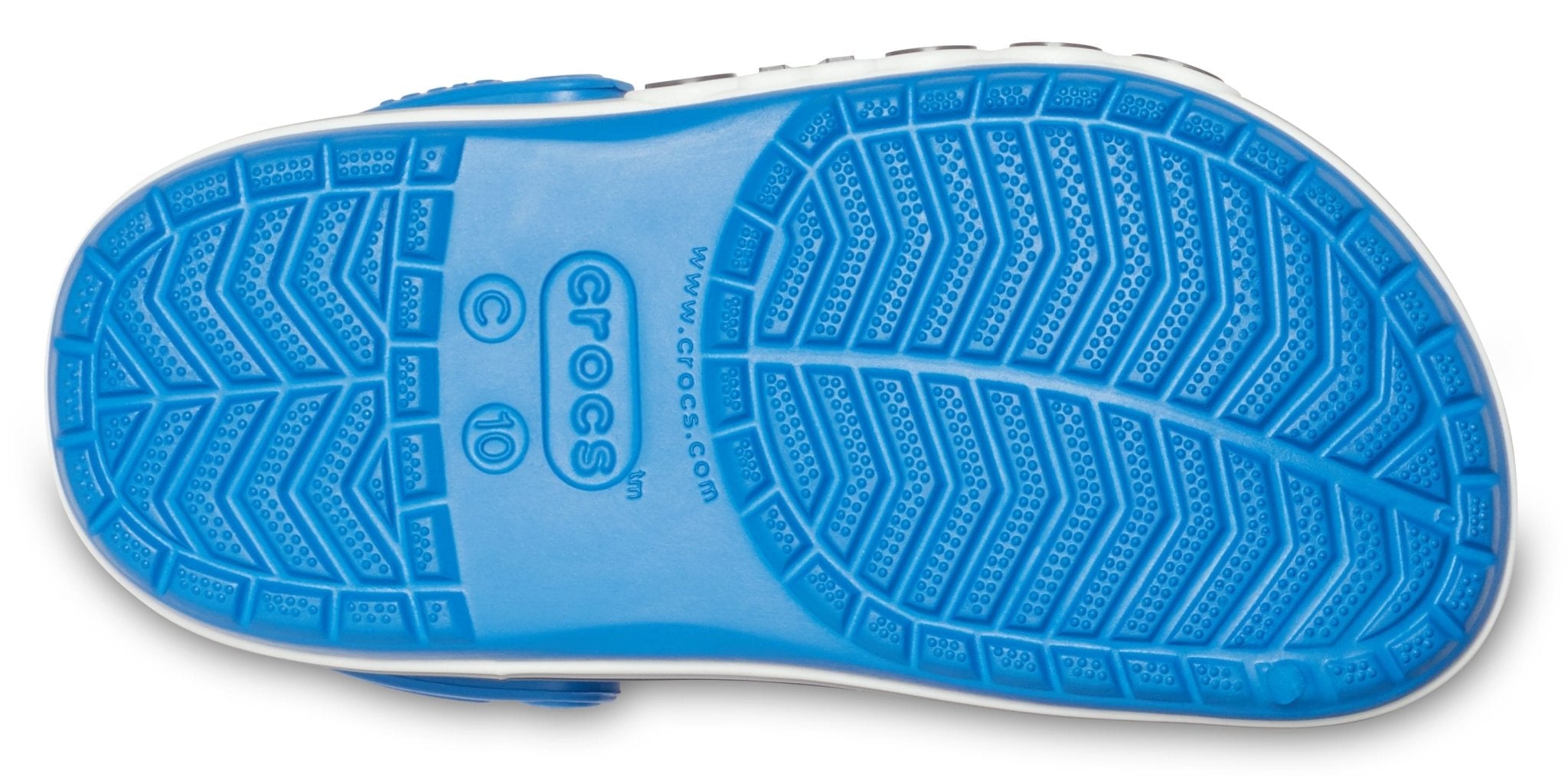 Crocband Logo Stripe Prep Blue Kids Clog - Footcourt Egypt