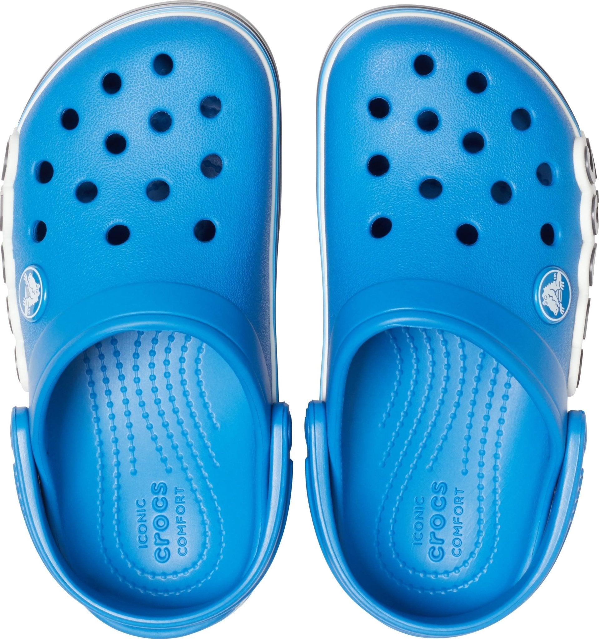 Crocband Logo Stripe Prep Blue Kids Clog - Footcourt Egypt
